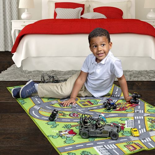  [아마존베스트]Kids Carpet Playmat City Life Extra Large - Learn & Have Fun Safe, Childrens Educational, Road Traffic System, Multi Color Activity Centerp Play Mat! Great For Playing With Cars Fo