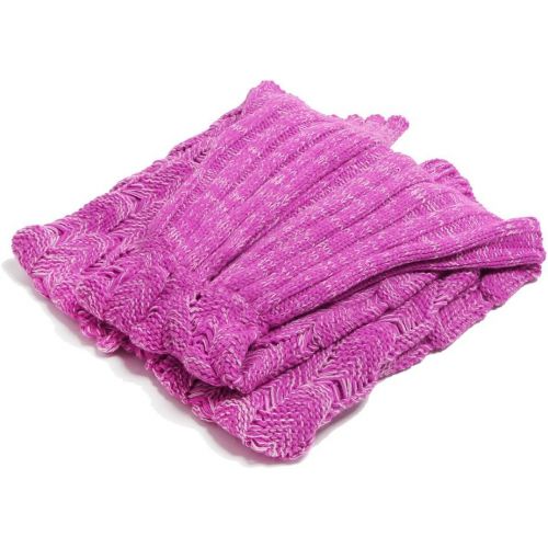  AmyHomie Mermaid Tail Blanket, Soft Crochet Sleeping Bag Blanket for Kids Adults, Mermaid Gift for Girls(ScalePink,Kids)