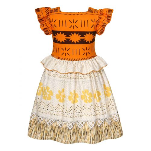  AmzBarley Moana Dress for Girls Fancy Party Cosplay Dress up Outfits Costumes Age 1-12 Years