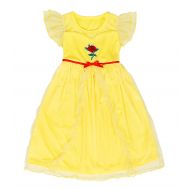 AmzBarley Princess Belle Costume for Girls Fancy Party Deluxe Beauty Kids Dress up Outfits