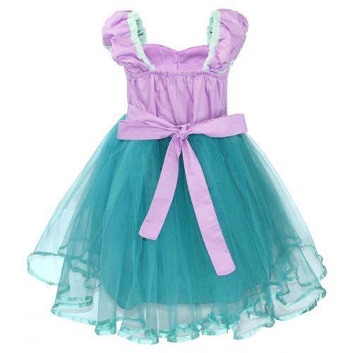  AmzBarley Little Mermaid Dress for Girls Ariel Princess Costume Outfit Birthday Party Cosplay 1-8 Years