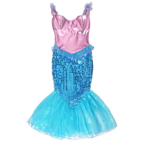  AmzBarley Princess Mermaid Costume for Girls Fancy Party Sequins Dress