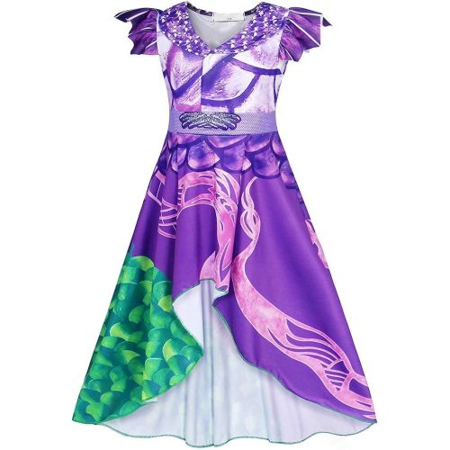  AmzBarley Girls Costume Dress Halloween Party Cosplay Role Play Dress up Flutter Sleeve 3 10 Years