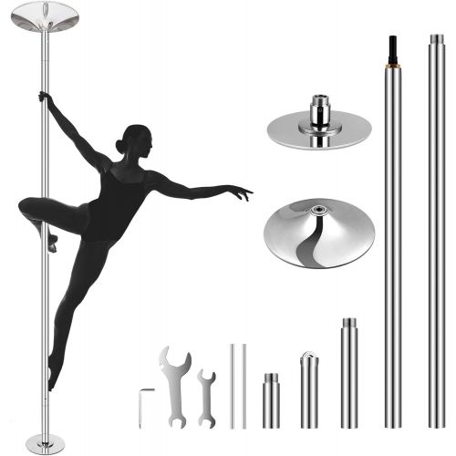  Amzdeal amzdeal Stripper Pole Upgraded Fitness Pole Spinning Dancing Pole Portable Removable 45mm Pole Kit for Exercise Loss Weight Home Gym