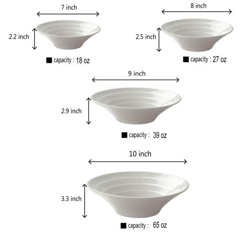  AnBnCn Porcelain 4 Piece Serving Bowl Set