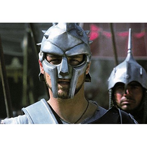  AnNafi Mens Gladiator Maximus Arena Helmet | Wearable Medieval Helmet Full Size |Halloween Party Costumes | LARP Clothings Movie Dresses w Inner Liner