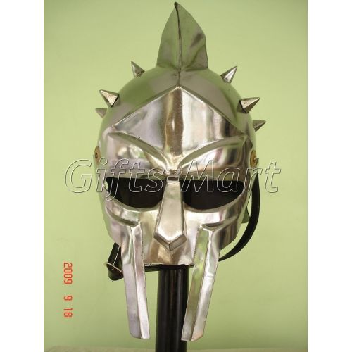  AnNafi Mens Gladiator Maximus Arena Helmet | Wearable Medieval Helmet Full Size |Halloween Party Costumes | LARP Clothings Movie Dresses w Inner Liner