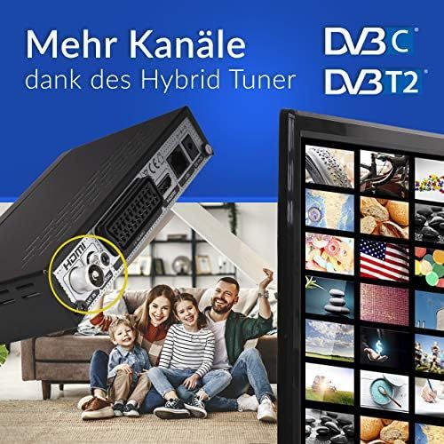  Anadol 555c Hybrid DVB T2 / DVB C HDTV Cable Receiver PVR Recording Function and Timeshift Full HD Media Player HDMI + USB Digital Hybrid Receiver Learning Remote Control
