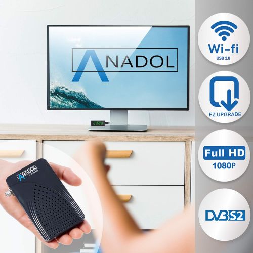  Anadol HD 333 Mini Satellite Receiver with AAC LC Audio, Full HD TV, Digital, for Satellite Satellite, Small, HDMI SCART, Astra Hotbird Tuerksat Pre Sorted, 12 V Camping