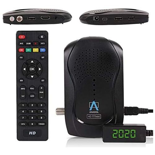 Anadol HD 777 with PVR Recording Function Timeshift 1080p HDTV Digital Mini Satellite Receiver Energy Saving Full HD Mini Receiver Mini Satellite Receiver with Pre Installed