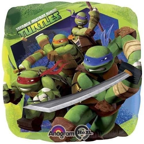  18 Anagram Teenage Mutant Ninja Turtles (TMNT) Birthday Party Decoration Supply Mylar Foil Helium Balloon - Pack of 1