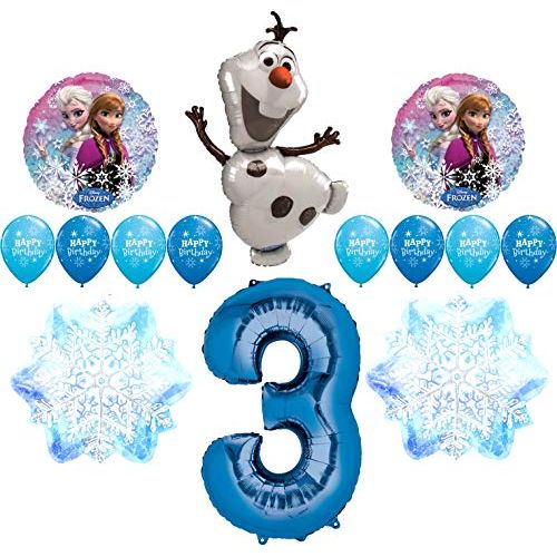  Anagram Frozen Blue 3rd Disney Movie Birthday Party Balloons Decorations Supplies