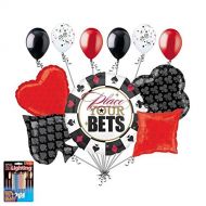 Anagram 11 pc Place Your Bets Cards and Dice Balloon Bouquet Poker Gambling Birthday by Jeckaroonie Balloons