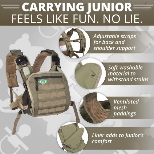  Analog Kids Baby Carrier for Men Front Baby Holder for Dad | Army Style Design | Front and Rear Facing Baby