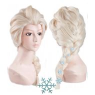 Anangel Anogol Hair Cap+ Kids Blonde Cosplay Wig Party Wigs Braid With 6 Hairpins