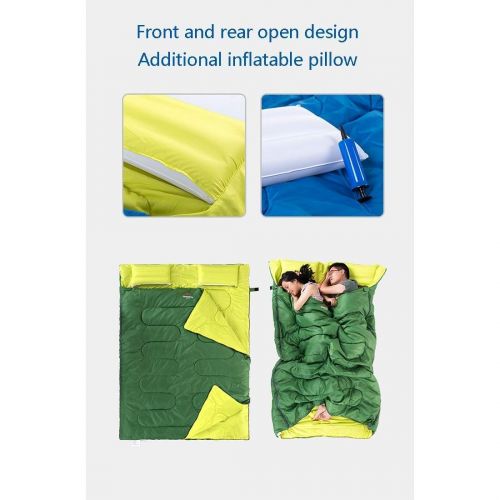  Anas Double Sleeping Bag Cold Protection Keep Warm Thicken, Comfortable Outdoor Camping for Adults