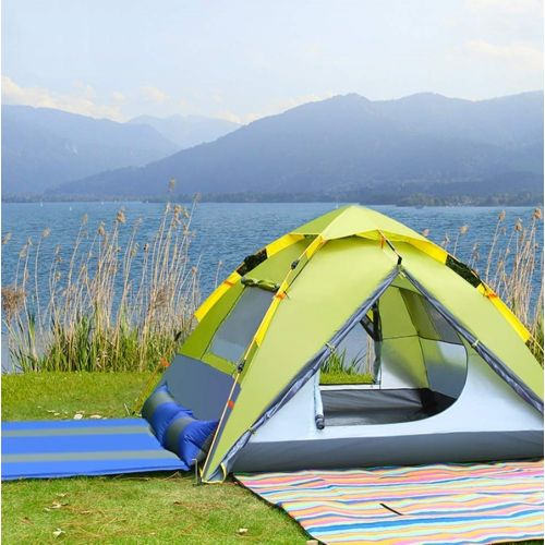  Anat Waterproof Camping Tents 4 Person Tents for Camping Automatic Family Tents Pop Up Double Layer Tents Easy to Set Up