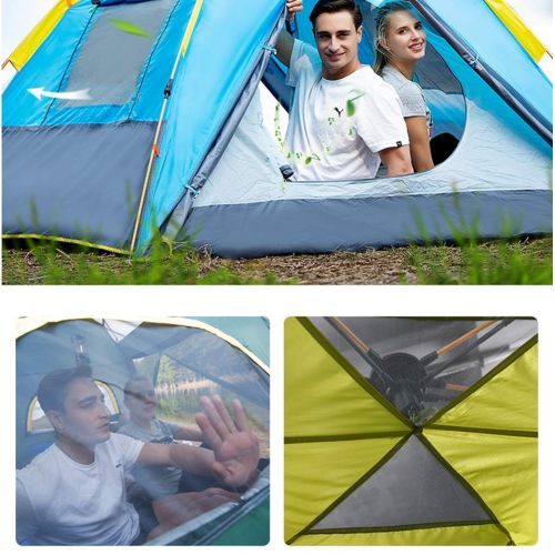  Anat Waterproof Camping Tents 4 Person Tents for Camping Automatic Family Tents Pop Up Double Layer Tents Easy to Set Up