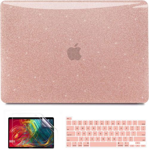  [아마존베스트]MacBook Pro 13 inch Case 2020 2019 2018 2017 2016 Release A2338 M1 A2251 A2289 A2159 A1989 A1706 A1708, Anban Glitter Bling Smooth Shell Slim Snap On Case with Keyboard Cover for P