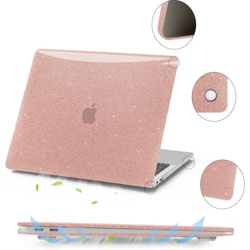  [아마존베스트]MacBook Air 13 Inch Case 2020 2019 2018 Release A2337 M1 A2179 A1932, Anban Glitter Bling Smooth Protective Laptop Shell Slim Cover with Keyboard Cover for Mac Air 13 with Retina D