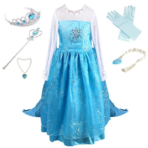  Anbelarui Girls Princess Party Cosplay Costume Long Dress up 3-9 Years