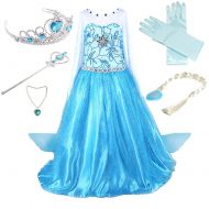 Anbelarui Girls Princess Party Cosplay Costume Long Dress up 3-9 Years