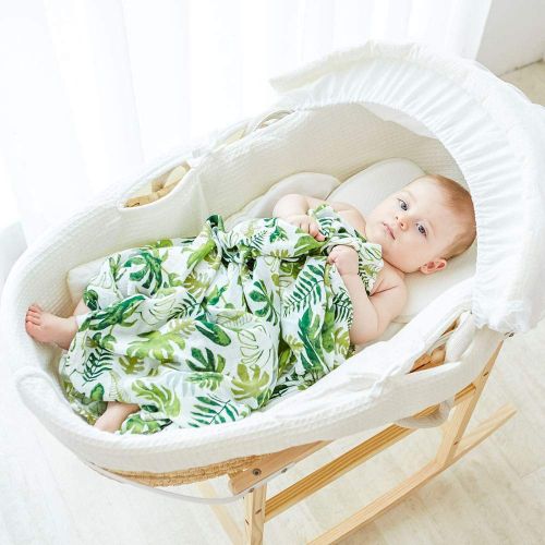  Anbenser Newborn Baby Blanket 2 Pack 47 X 47 inch Soft Bamboo Fiber Allergy-Free Lightweight...