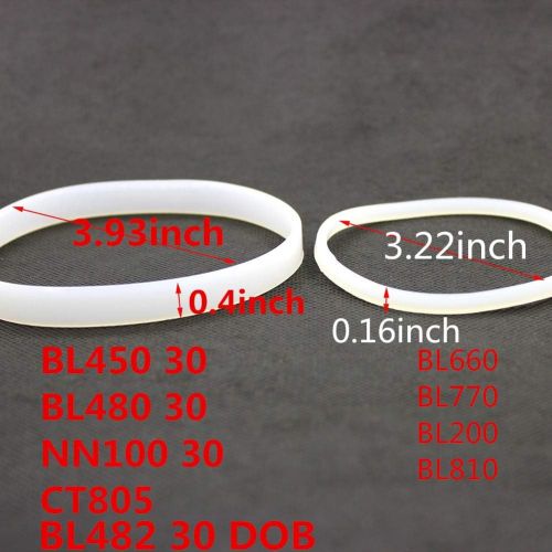  Anbige 4PCS White Rubber Sealing O-Ring Gasket Replacement Parts for Ninja Juicer Blender Replacement Seals (4 3.93inch gaskets)