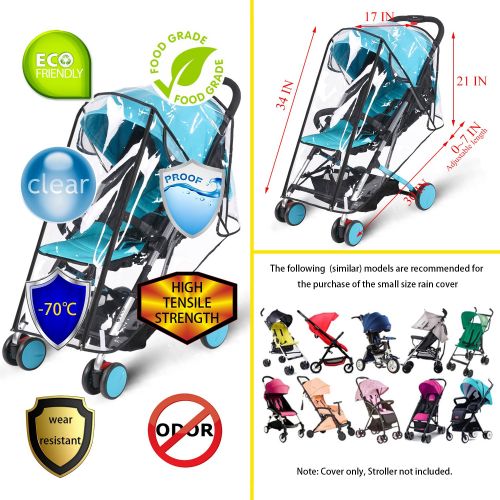  AncBace Baby Stroller Rain Cover Weather Shield Accessories Universal Size Protect from Rain Wind Snow...