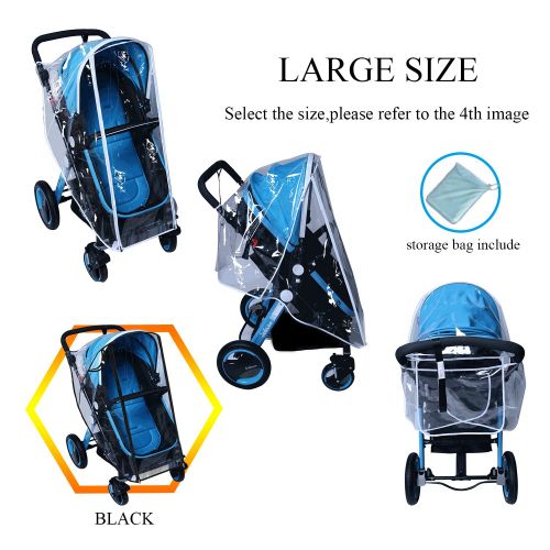  AncBace Baby Stroller Rain Cover Weather Shield Accessories Universal Size Protect from Rain Wind Snow...