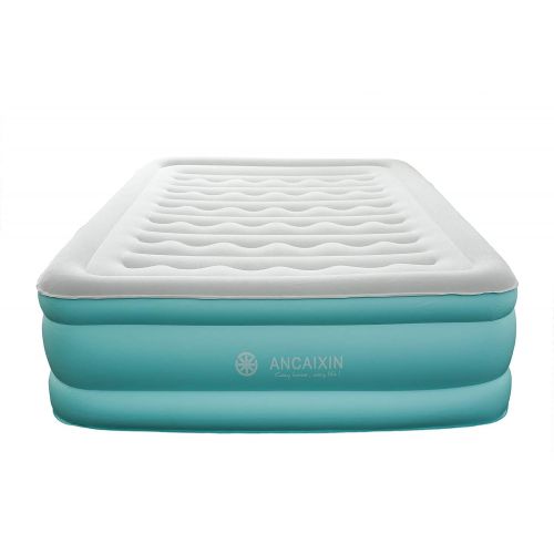  Ancaixin Updated Queen Air Mattress with Built-in Pump, Full Size Camping Airbed, Self Inflating Raised Comfort Guest Bed with Storage Bag and Repair Patches, 80 x 60 x 18 inches A