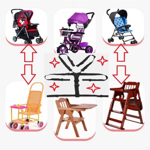  Ancho 5 Point Harness Baby Chair Stroller Safety Belt Universal High Chair Seat Belt for Wooden High Chair Stroller Pushchair