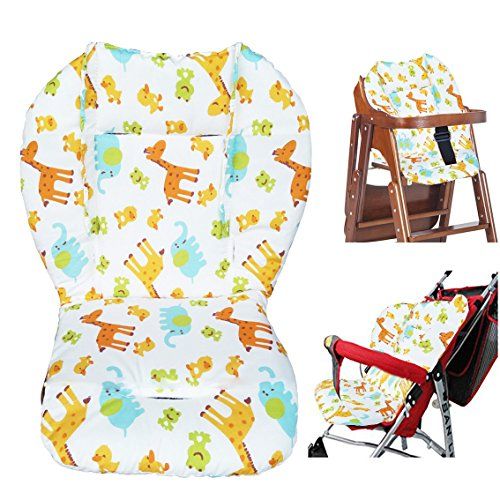  [아마존베스트]High Chair Pad, Ancho Baby Stroller/Highchair/Car Seat Cushion Protective Film Breathable Pad (Animal Pattern)