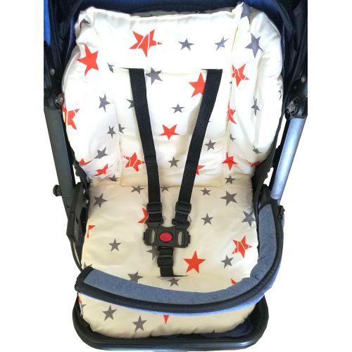  [아마존베스트]Ancho Baby Stroller/Highchair/Car Seat Cushion Protective Film Breathable high Chair pad (Double Star)