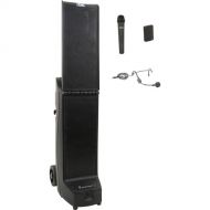 Anchor Audio Bigfoot System 2 with Dual Wireless Receiver, Handheld Wireless Mic, Beltpack, and Headset Mics
