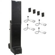 Anchor Audio Bigfoot System 4 with Two Dual Wireless Receivers, Four Beltpacks, and Four Collar Microphones