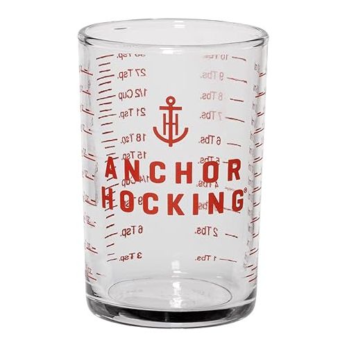  Anchor Hocking Glass Measuring Cups, 4 Piece Set (5 Ounce, 1 Cup, 2 Cup, 4 Cup liquid measuring cups)