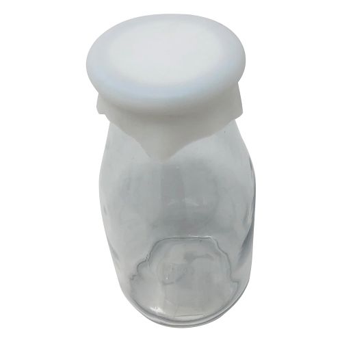  Anchor Hocking Milk Bottle - Clear - 16 oz - w/Silicone Lid