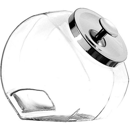  Anchor Hocking Glass Penny Candy Jar with Chrome Cover, 1/2 Gallon