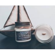 AnchoredNW Soy Candles Handmade | Wood Wick Candle | Sea Salt & Orchid | Mason Jar Candles | Rustic Candles | Modern Farmhouse Decor