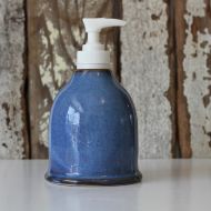 Andersenpottery Ceramic Soap Dispenser  Soap Dispenser with Pump  Blue Soap Dispenser  Ready to Ship