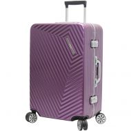 Andiamo Elegante Luggage Aluminum Frame 24 Zipperless Suitcase With Spinner Wheels