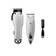 Andis Stylist Combo-Powerful High-speed adjustable clipper blade & T-Outliner T-blade trimmer with fine teeth for dry shaving, outlining and fading With a BeauWis Blade Brush Inclu