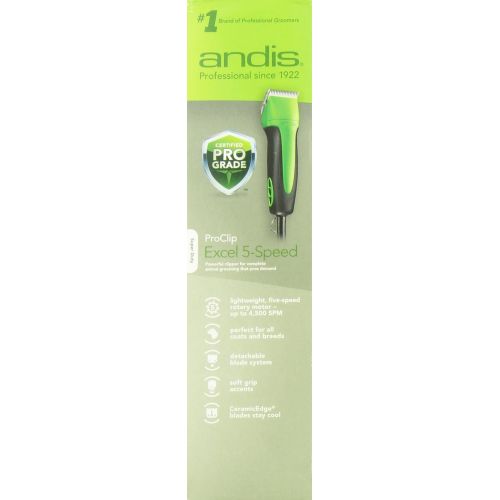  Andis Excel Pro-Animal 5-Speed Detachable Blade Clipper Kit - Professional Animal/Dog Grooming, SMC