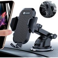 [아마존베스트]Andobil Car Phone Mount Easy Clamp, Ultimate Hands-Free Phone Holder for Car Dashboard Air Vent Windshield, Super Suction Cup, Compatible for iPhone 8 Plus/8/X/XR/XS/7 Plus Samsung