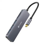 [아마존핫딜]Andobil andobil Aluminum USB C Hub, 5-in-1 USB-C Adapter mit SD/TF Card Reader, 3 USB 3.0 Ports Kompatible mit MacBook Pro 2019/2018/2017, MacBook Air 2018, Dell XPS und Mehr Type-C Laptop