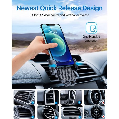  [아마존베스트]Andobil Car Phone Mount Ultimate Smartphone Car Air Vent Holder Easy Clamp Cradle Hands-Free Compatible with iPhone 12/12 Pro/11 Pro Max/8 Plus/8/X/XR/XS/SE Samsung Galaxy S20/S20+