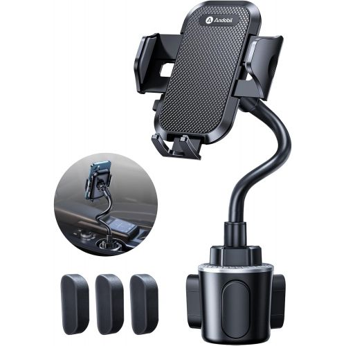  [아마존베스트]Andobil Cup Holder Phone Mount Ultimate Easy Clamp Hands-Free Cup Phone Holder for Car, Adjustable Gooseneck Cup Cradle Mount Compatible for iPhone 12/SE/11 Pro/XR/X/Max/8 Plus/Sam
