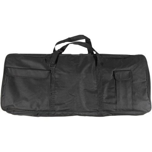  Andoer 61-Key Keyboard Electric Piano Gig Bag Soft Case Dual Zipper 600D Cloth PE Foam Padded (Black)