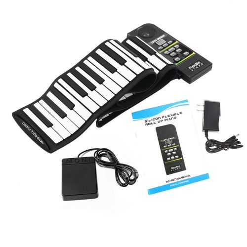  Andoer 88 Key Electronic Piano Keyboard Silicon Flexible Roll Up Piano with Loud Speaker and Foot Pedal